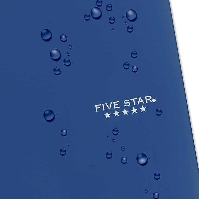 Five Star Spiral Notebook + Study App, 1 Subject, College Ruled Paper, 8-1/2" x 11", 100 Sheets, Fights Ink Bleed, Water Resistant Cover, Pacific Blue (72565) (Pack of 12)