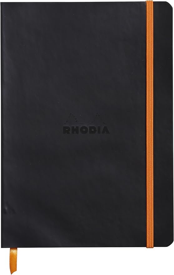 Rhodia Rhodiarama SoftCover Notebook - 80 Lined Sheets - 6 x 8 1/4 - Black Cover