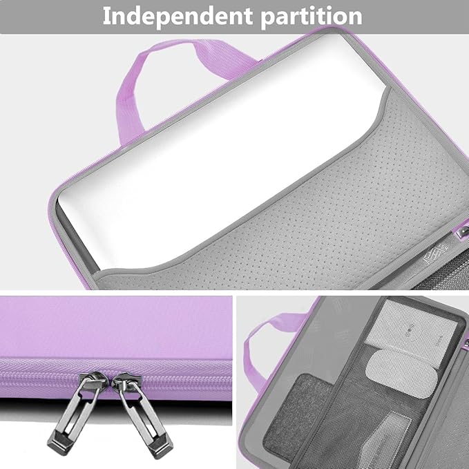 Hseok Laptop Sleeve 13-14 Inch Case Briefcase Compatible with MacBook Neo Pro 14 M5/M4/M3/M2/M1, All Models 13.3 Mac Air/Pro, XPS 13 14, Most Popular 13"-14" Notebooks,L01P01