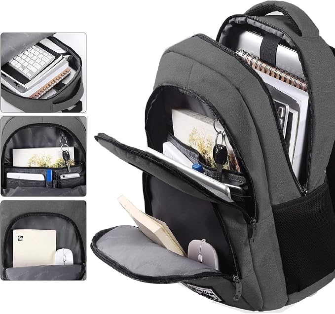 YAMTION 17.3 Inch Travel Backpack for Men and Women,School Bookbag for Teenager,Computer Backpack with USB Charging port for Business Work College Travel Trip