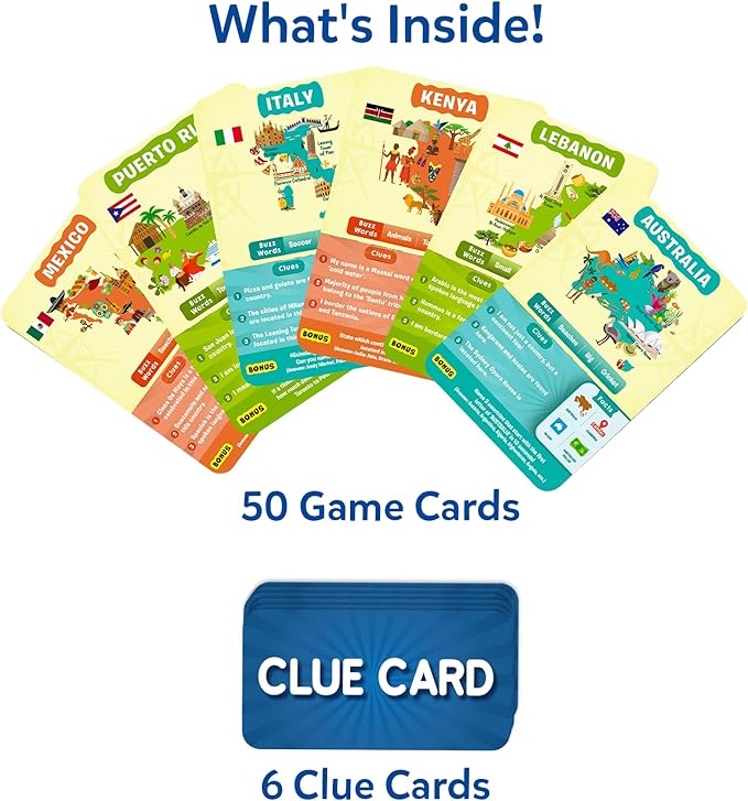 Skillmatics Guess in 10 Countries of The World, Perfect for Boys, Girls, Kids & Families Who Love Card Games, Educational Toys, Travel Games, Trivia, Gifts for Ages 8, 9, 10 & Up