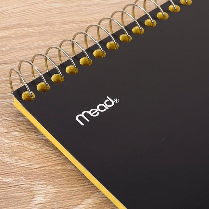 Mead Writing Pads, Wide Ruled Paper, 8-1/2" x 11", 70 Sheets, Memo Pads, Note Pads, Steno Pads, Yellow (59880)