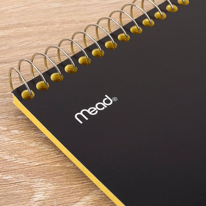Mead Writing Pads,Wide Ruled Paper,8-1/2" x 11",70 Sheets,Memo Pads,Note-Pads,Steno-Pads,Yellow (59880),(Pack of 12)