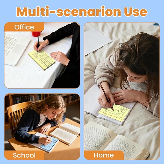 300PCS Index Cards 3 x 5 Inch, Colored Flash Cards, Lined Flashcards Notecards, Flash Cards for Studying, Ruled Front and Blank Back, Note Cards for Office, Home and School