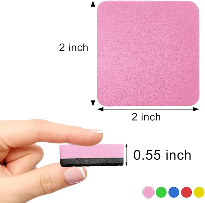 OWLKELA 30 Pack Magnetic Whiteboard Eraser for Kids and Adults, Made of EVA Material, for Cleaning Dry Erase Markers on Magnetic Soft Whiteboard, Glass Whiteboard and Dry Erase Board