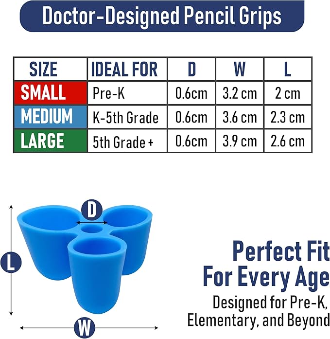 The Pencil Grip The Classics TPG-21106 Writing CLAW for Pencils and Utensils, Small Size, 6 Count Assorted Colors, Assorted: Blue/Green/Orange/Pink/Purple/Red/Yellow