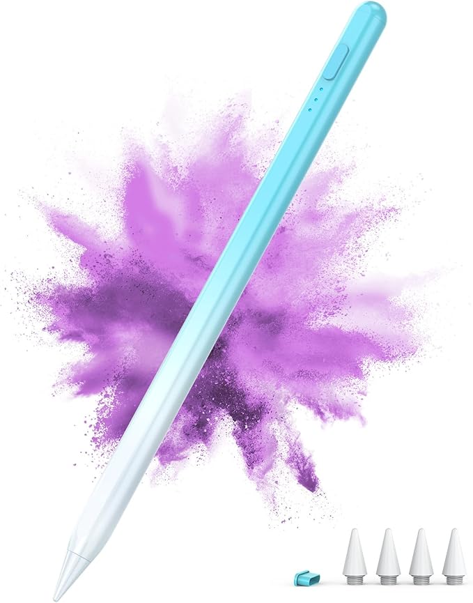 DEGGE Stylus Pen for iPad 2018-2025, 15Mins Fast Charge for Apple Pencil, Palm Rejection, Compatible with iPad A16 11/10/9/8/7/6, iPad Pro M5/M4/12.9"/11", iPad mini 7/6/5, iPad Air M3/M2/5/4/3