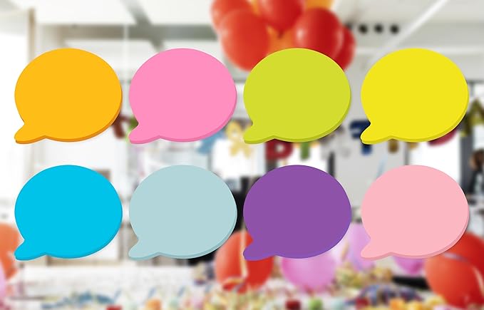 Bubble Sticky Notes 3x3 in, 8 Pads, Super Cute Bright Color Strong Adhesive Gift Post, Clean Removal, 82 Sheets/pad