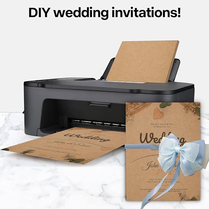 Brown Kraft Cardstock 5x7 Blank Cards, Goefun 100 Pack 80lb Cover Card Stock for Invitations, Business, Greetings, DIY