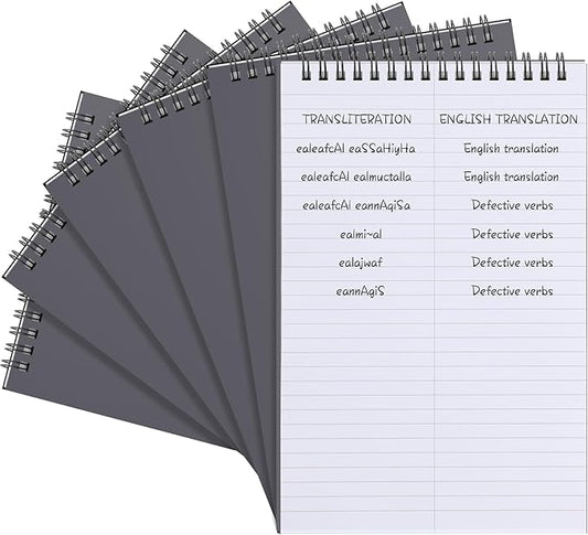 Fuyoooo 6 Pack Steno Pads Spiral 6 x 9 Inch Gregg Rule 100 Sheets Steno Notebook Top Spiral Notebook for Writing Steno Books for Office College Home Office (Grey)