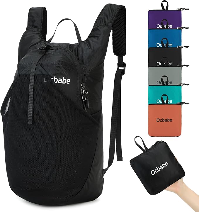 Ultra Lightweight Foldable Backpack,Water Resistant Small Packable Hiking Daypack Outdoor Camping Travel Bag