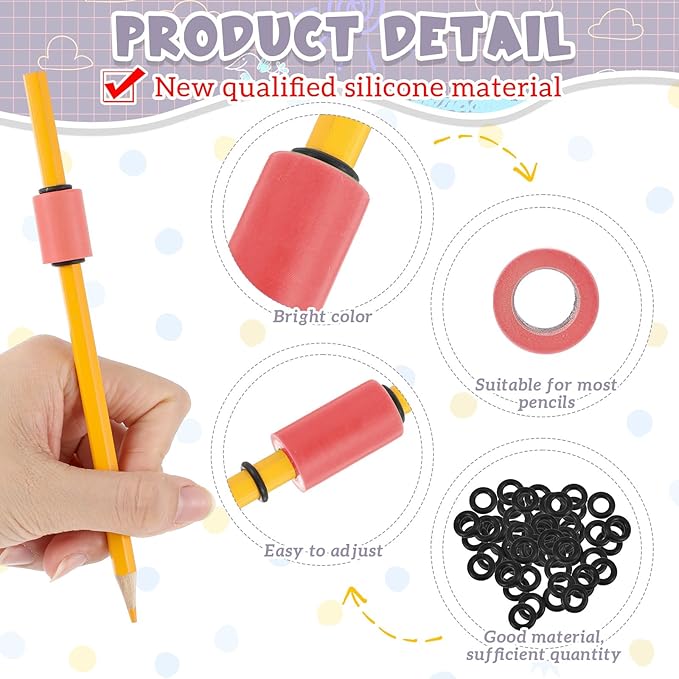 20 Pcs Pencil Weights Handwriting Aid 0.7/0.5/0.35/0.2 oz Adjustable Weights for Kid, or Special Need Improve Penmanship for Autism, Quivers, or Fine Motor Skill Disability(Warm Color)