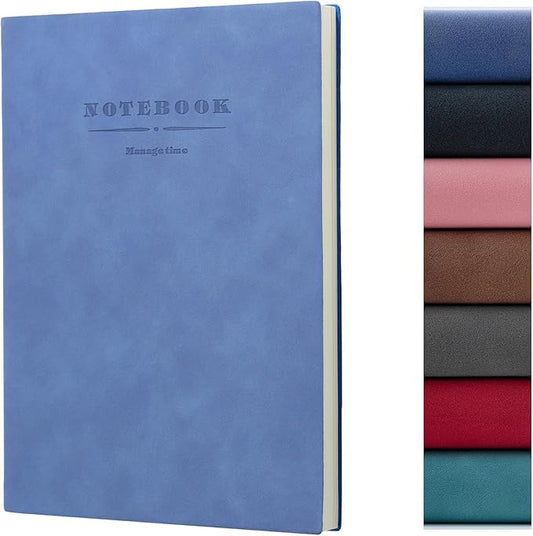 360 Pages A4 Journaling Notebooks, 100 Gsm Paper Thick Lined Journal Notebook for Women Men, Journals for Writing Soft Cover College Supplies for for Work Note Taking Perfect for Office School, Blue