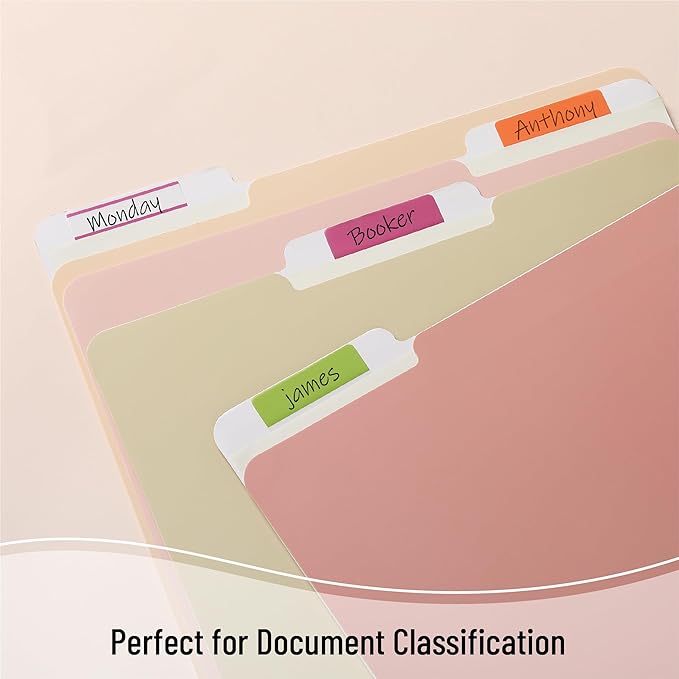 Mr. Pen- Sticky Index Tabs, 500 Pcs, 21 Sets, Colorful, Writable Colored Pages Markers Labels for Reading Notes, Books, Binders, Notebook, Folders and Classify Files, Water-Resistant