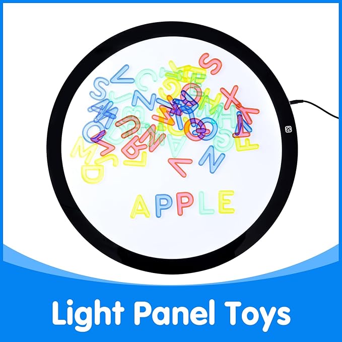 52 Pcs Translucent Capital Letters – Light Table Toys, Manipulatives and Accessories for Enhanced Learning & Fun