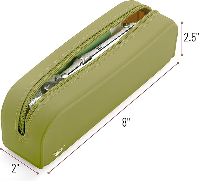 Mr. Pen- Silicone Pencil Case, Aesthetic Pencil Bag for Women, Makeup Pouch, Multifunctional Pouch for Stationery, Cosmetics and Electrical Goods Storage