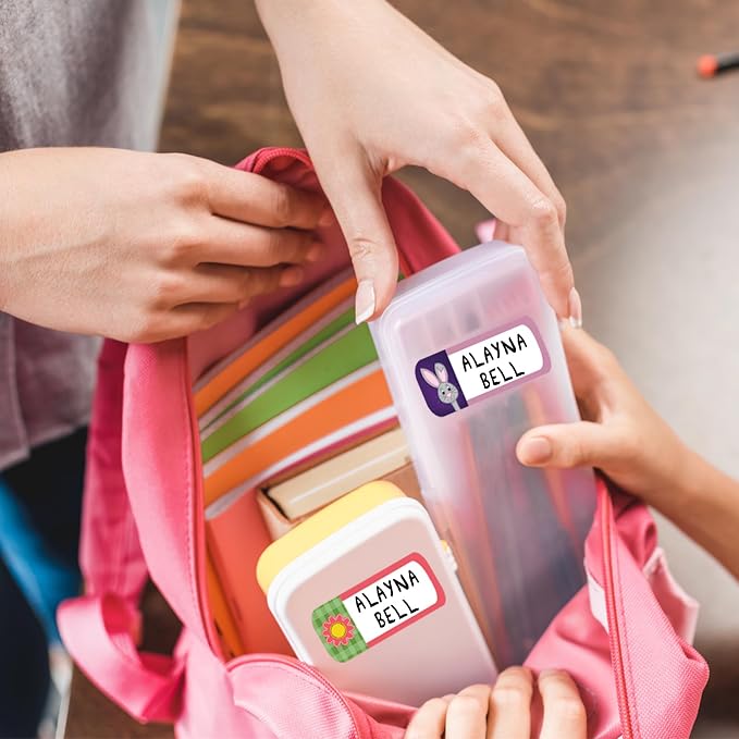 The Ultimate School Label Pack - 218 Waterproof Name Labels for Kids School Stuff, Name Tags for Clothes, Book Stickers & Bag Tags, No Iron Fabric & Iron on Clothing Labels for Kids, InstaLabels