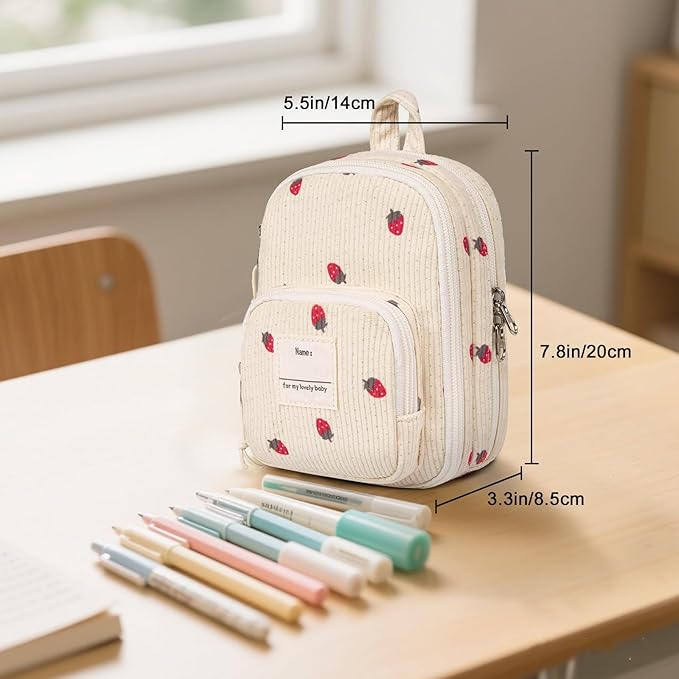LEDAOU Pencil Case Cute Zipper Pencil Pouch Large Capacity Pencil Bag Organizer School Supplies for Girls Boys Kids