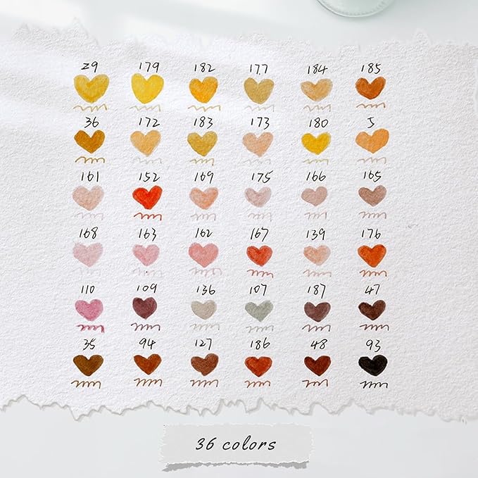 Ohuhu Skin Tone Markers 36 Colors: Dual Tip Brush and Fineliner Markers for Adult Coloring Water Based Art Skintone Marker Pens Set for Portrait Drawing Lettering Writing Calligraphy Journaling - Maui