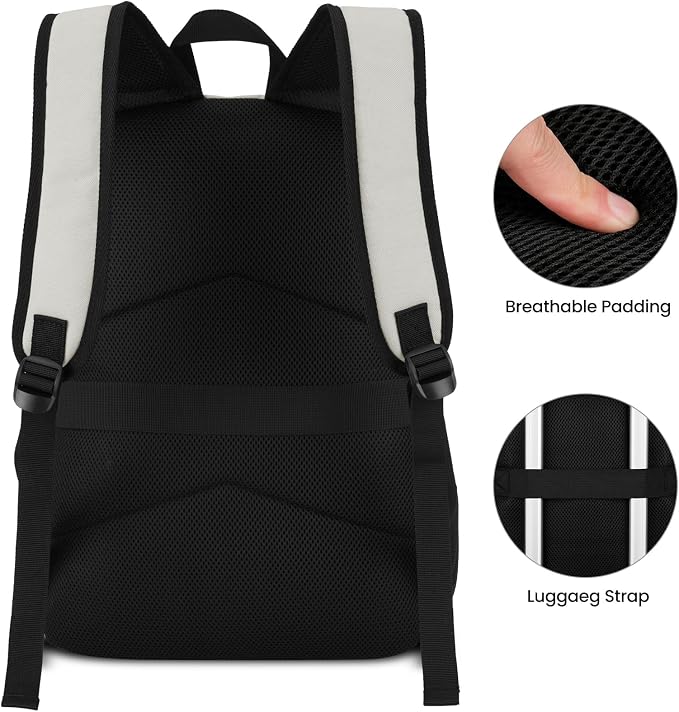 ZUBOND Unisex Backpack for School & Travel - Lightweight Laptop Backpack Fits 15.6 Inch Notebook, Water Bottle Pocket - Ideal for Teens, College Students, Adults