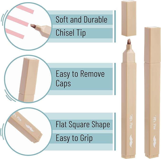Mr. Pen- Aesthetic Highlighters No Bleed, 8 Pack, Pastel & Vintage Colors, Chisel Tip, Cute Highlighters Assorted Colors for Journaling, Highlighting, Underlining, Fast Dry, Back to School Supplies