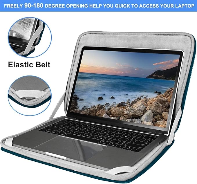 Laptop Sleeve 15.6 Inch, Durable Shockproof Protective Cover Compatible with HP, ASUS, Lenovo, Acer, Notebook, Computer, Cyan