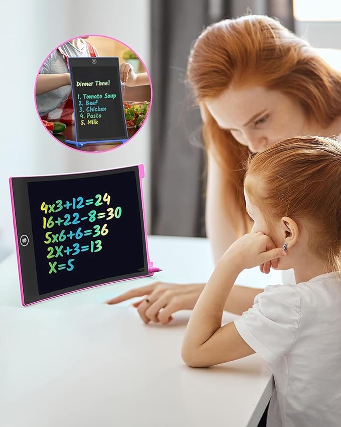 TECJOE 2 Pack LCD Writing Tablet, 8.5 Inch Colorful Doodle Board Drawing Tablet for Kids, Kids Travel Games Activity Learning Toys Birthday Gifts for 3 4 5 6 Year Old Boys and Girls Toddlers