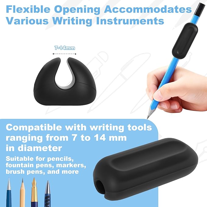Weighted Pencil Grips, 3 Pack 1oz Silicone Handwriting Aid for Kids, Elderly & Special Needs Improves Penmanship for Autism ADHD Tremors Dyspraxia & Fine Motor Skills