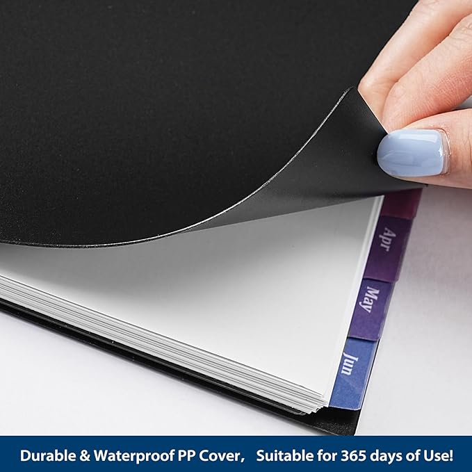 BooQool Planner 2026-2027 for Office, School, Home - Spiral Bound Academic Monthly Weekly Calendar July 2026 - June 2027 Organizer with To Do List, Tabs & PP Cover 8" x 10"