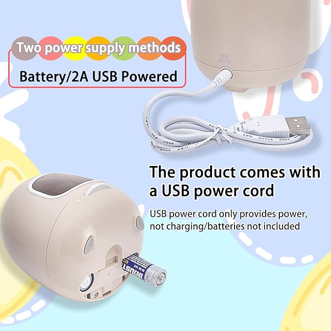 Electric Pencil Sharpener,5000 Times for Blade,Interchangeable Blade,3 Years Warranty,Battery/2A USB Powered,Suitable for 6-8mm, for Home, Office, School (Grey)