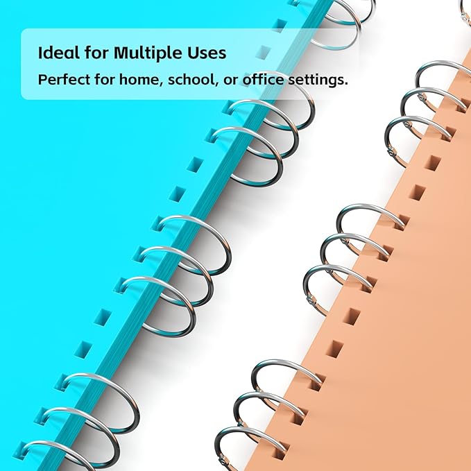 Optomni 100-Pack 1 Inch Metal Binder Rings – Durable Binding Rings for Index Cards, Loose Leaf, Paper, and Book – Ideal for Organizing Documents and Cards