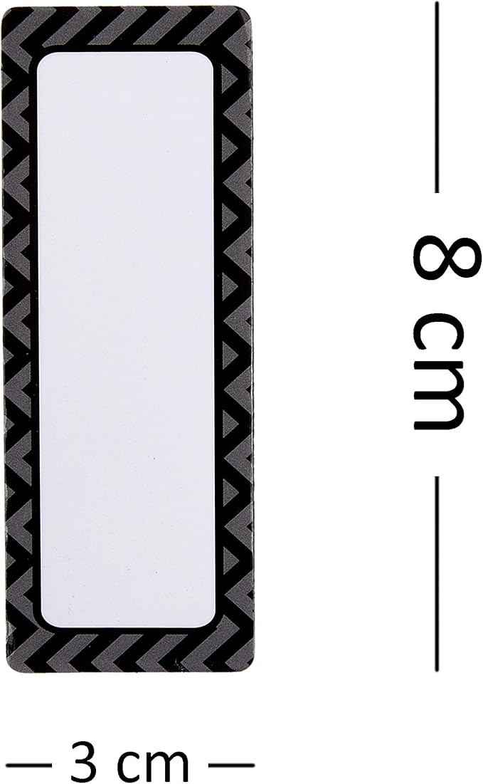 Kare & Kind 40 Pcs Magnetic Dry Erase Labels - Smooth Surface, Reusable and Writable Name Plates - Sticky Tags for Refrigerators and WhiteBoards - Use at Home, School and Office - Art and Crafts