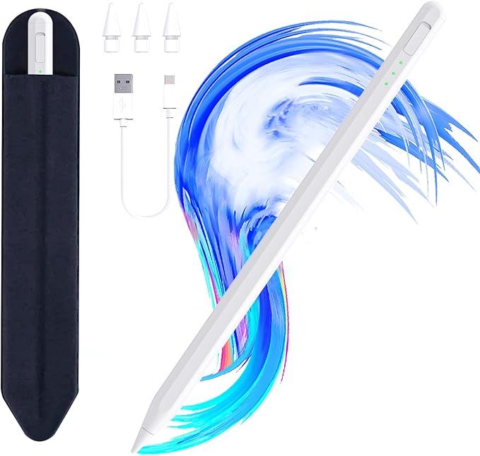 Stylus Pen for iPad11&10thGen,14Mins Faster Charge, with Pencil Holder,Palm Rejection, Tilt Sensitivity, for iPad Air11&13-inch(M3/M2), iPad Pro 11&13-inch (M4),iPad 6-11th,iPad Pro 11/12.9 inch