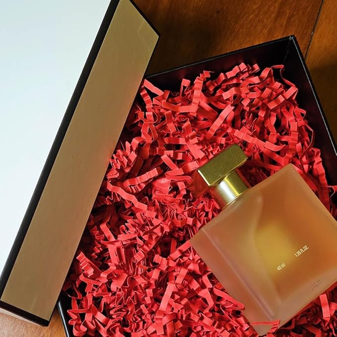 GoooodGift - 3 oz - Red - Crinkle Cut Paper Shred Filler for Gift Wrapping, Gift Box Stuffing Birthdays, Basket Filling Mother's Day Christmas