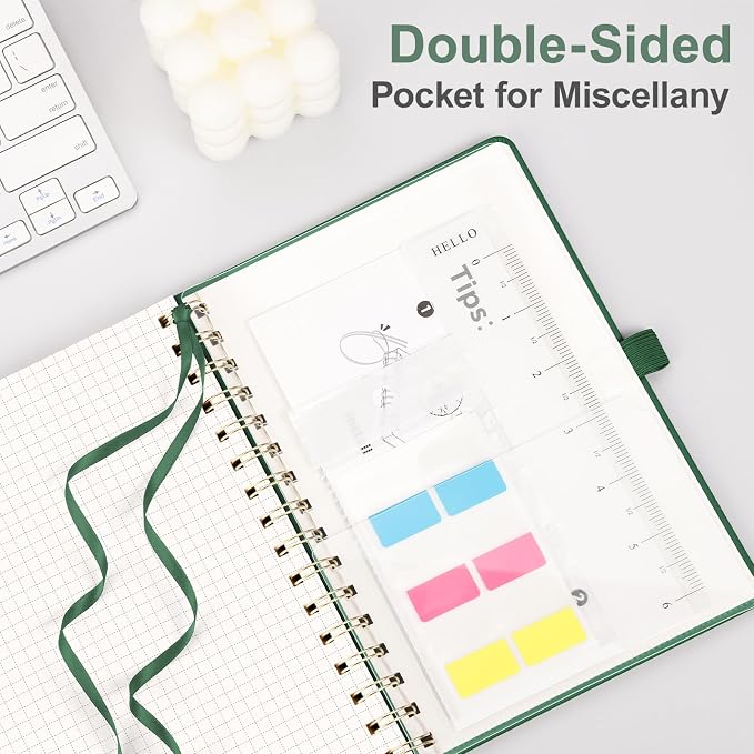 AHGXG Graph Paper Notebook, 140 Pages, A5 (5.7" x 8.3")