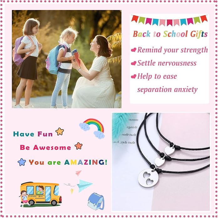 3PCS First Day of Preschool/Kindergarten/1st Grade Gift, Back to School Bracelets Set for 3