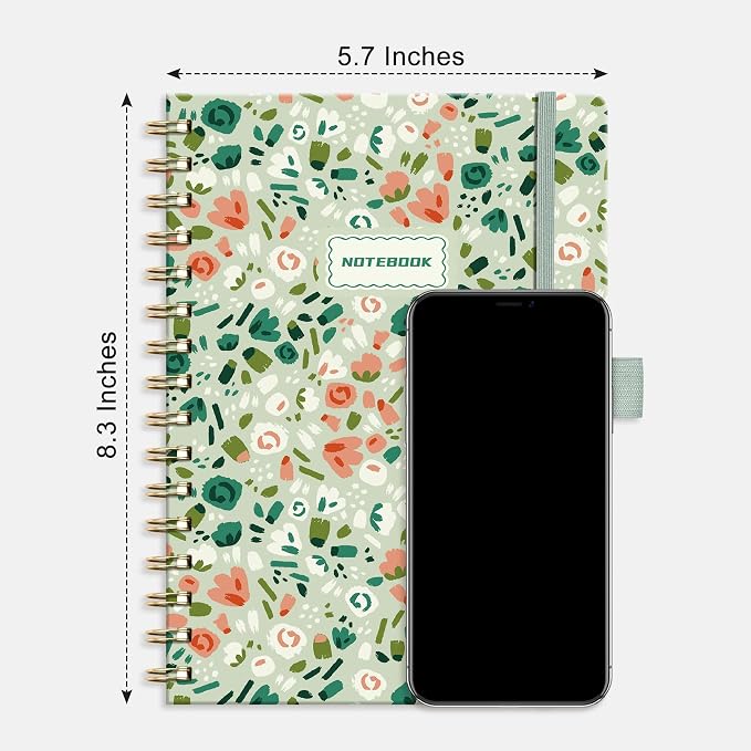 AHGXG Spiral Journal Notebook, 160 Lined Pages, A5 Size (5.7'' x 8.3'')