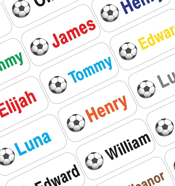 Personalized Name Labels for Kids – 60 Waterproof Peel-and-Stick Labels for Clothes, Lunch Boxes, Water Bottles, Laundry Bags – Durable, Dishwasher & Microwave Safe, Perfect for Camp, Daycare, School