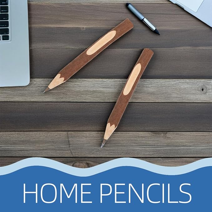 Abaodam Natural Wooden Ballpoint Pens Tree Bark Design 13cm Biodegradable Ballpoint Pens 10pcs Multi-function Writing Supplies for Office and Daily Use