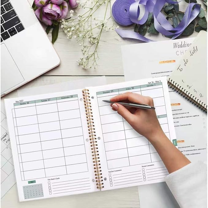 Student Planner 2026-2027 Monthly & Weekly School Planner 2026-2027 Student Planners Academic Year for Middle and High School, Aug 2026 - Jun 2027, 8.2" x 10.7", Academic Planners with Stickers & 3-Hole Punched - Multi