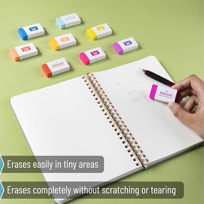 Mr. Pen- Erasers Bulk, 20 Pack, Large Block Erasers for School, No Smudge