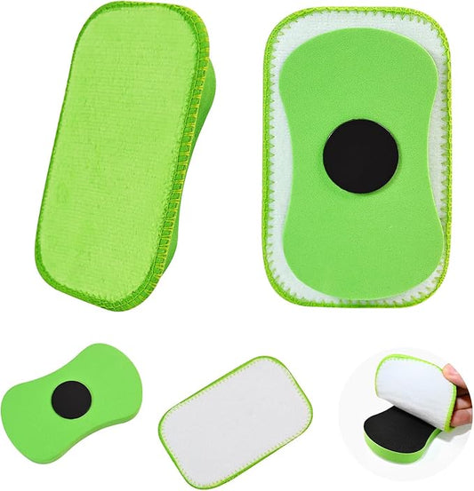 2 PCS Chalk Eraser - Dry Erase Board Cleaner, Dust-Free Reusable for Blackboard, Whiteboard, Markers, Classroom, Home and Office