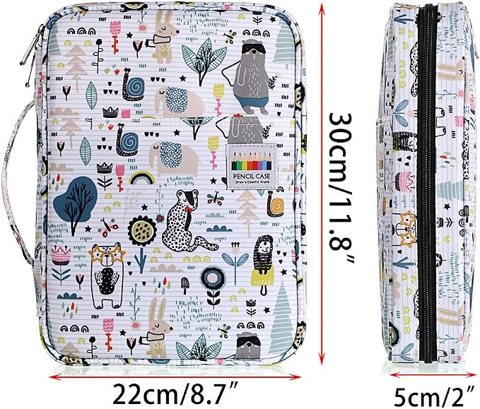 BTSKY Portable Colored Pencil Case - Colored Pencil Organizer Holds 166 Pencils or 112 Gel Pens Large Capacity Zippered Pencil Holder Gel pens