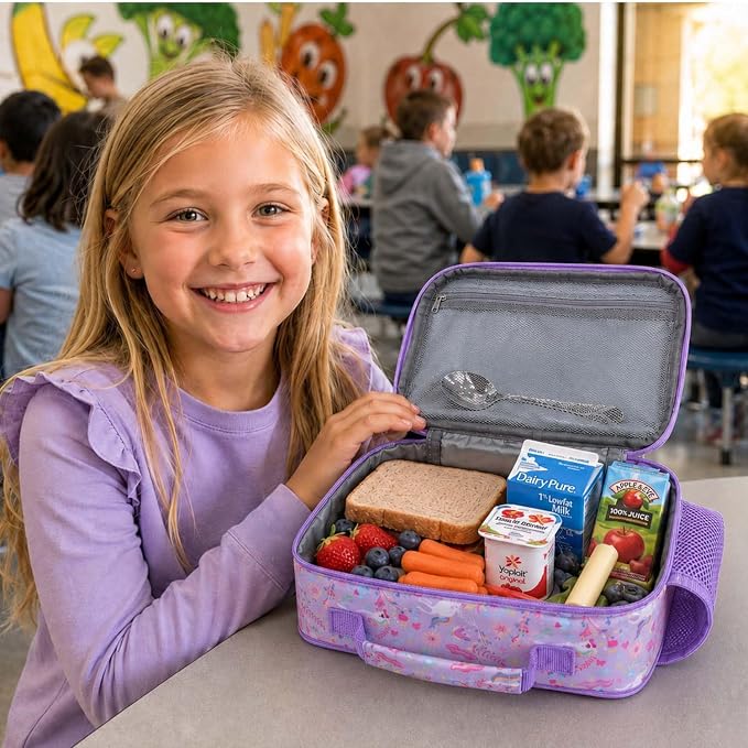 RHCPFOVR Kids Lunch Bag - Insulated Lunch Box for Girls Boys,Washable Lunch Bag and Reusable Toddler Leak-proof Lunchbox for School and Daycare