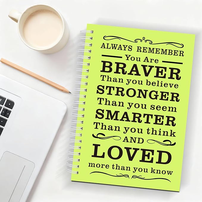 JOHSBYD 2Pcs Spiral Dotted Notebook, Inspirational Gifts A5 Dot Grid