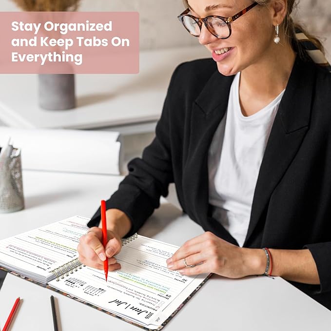 Planner 2026-2027, Monthly and Weekly Academic Planner July 2026 - June 2027, Hardcover Student Teacher Planning Agenda Calendar Book with Tabs, Perfect for Office School Supplies, A4 (8.5" x 11") - Garden