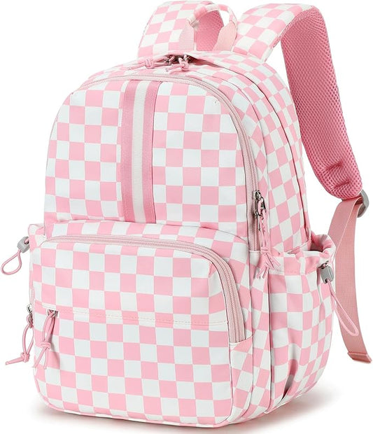LOIDOU Backpack for Girls 4-6, 15 inch Cute Kids Backpack for Toddler Preschool Gifts (pink)