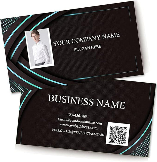 Design Business Cards 500 Full-color Printing, Customized Premium Business Cards Add Pictures 2"x3.5" Inches, No Additional Cost