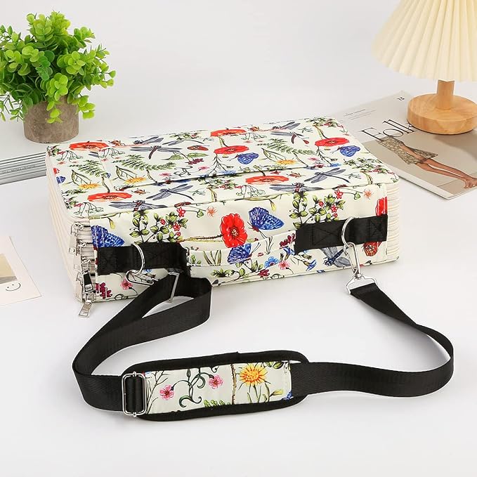Portable Colored 480 Individual Slots Pencil case Organizer with Printing Pattern for Watercolor Pens or Markers, Pencil Case Organizer for Artist