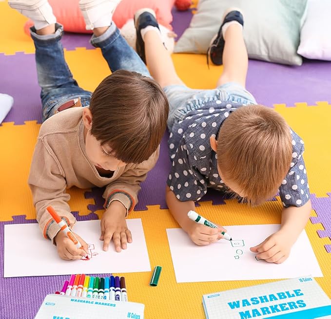 Rarlan Washable Markers Bulk for Kids, Classroom Pack, 16 Colors, 18 Boxes, 288 Count